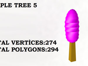 tree and mount 3D 模型