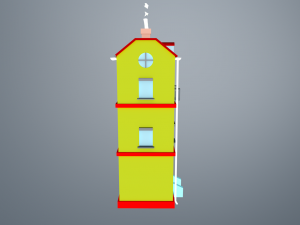 cartoon building Model 3D