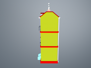 cartoon building Model 3D