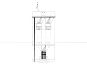 cartoon building Model 3D