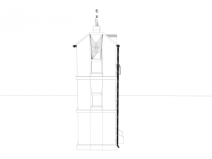 cartoon building Model 3D