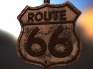 us road signs clean and dirty-rusty-decayed textures 4k and lowpoly kit 3D 모델