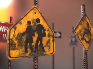 us road signs clean and dirty-rusty-decayed textures 4k and lowpoly kit 3D 모델