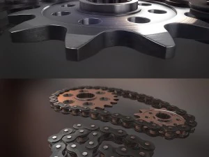 textures 4k d'engrenage et de cha&icirc;ne haut de gamme Modèle 3D