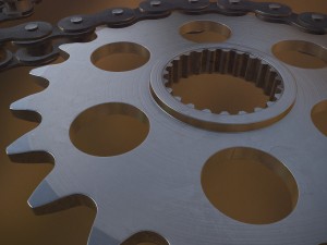 high end gear and chain 4k textures Modelo 3D