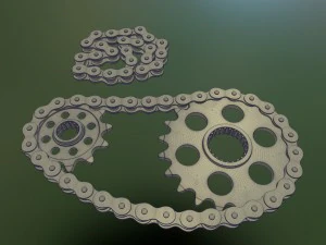 high end gear and chain 4k textures 3D Model