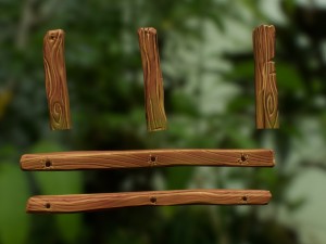 old wooden fence 3D Model