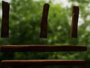 old wooden fence 3D Model