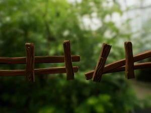 old wooden fence 3D Model