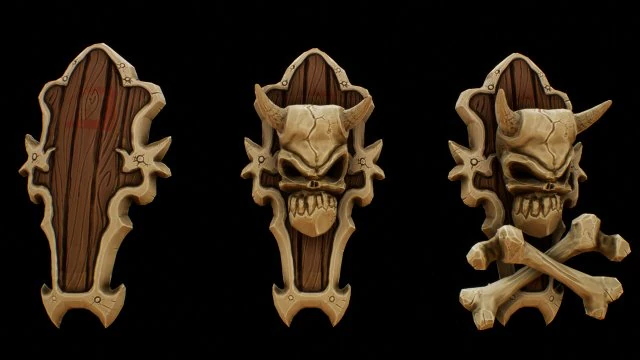 bone shield kit 3D Model .c4d .max .obj .3ds .fbx .stl .blend