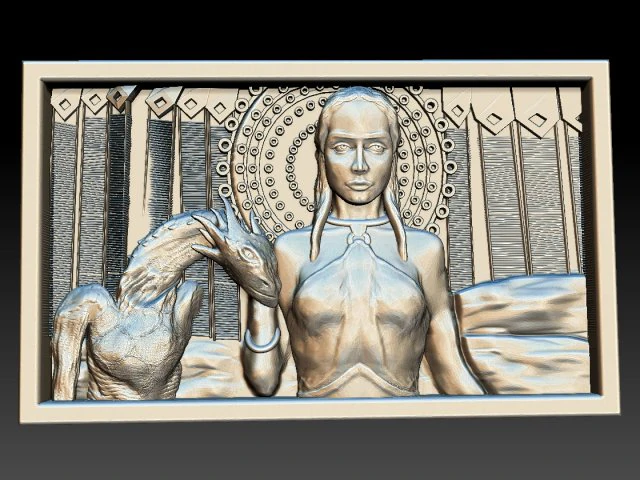 Khaleesi um drag&atilde;o Modelo 3D .c4d .max .obj .3ds .fbx .stl .blend 