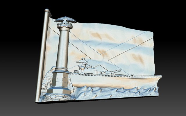 pamyatnik zaton korablyam 3D Model .c4d .max .obj .3ds .fbx .stl .blend