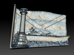 pamyatnik zaton korablyam 3D Model