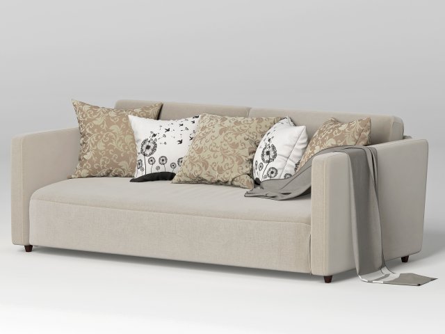 soft sofa 3D Model .c4d .max .obj .3ds .fbx .stl .blend 