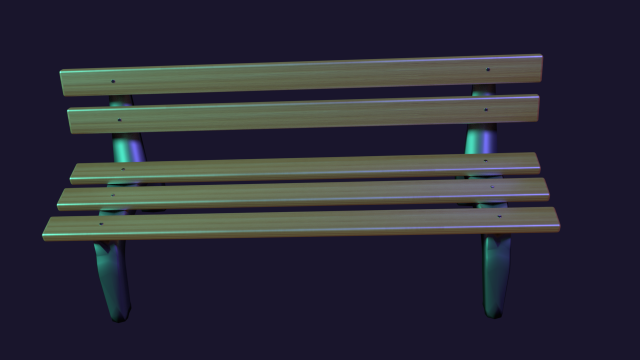 bench 3D Model .c4d .max .obj .3ds .fbx .stl .blend 