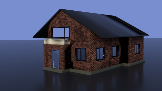 house 3D 模型 .c4d .max .obj .3ds .fbx .stl .blend 