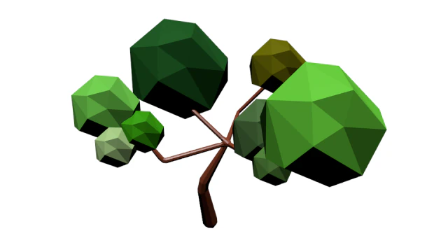 low poly simple tree 3D Model .c4d .max .obj .3ds .fbx .stl .blend 