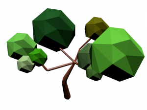 low poly simple tree 3D 모델