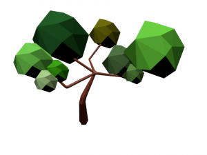 low poly simple tree Model 3D