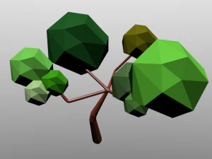 low poly simple tree 3D Model