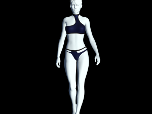 cyberpunk - asym underwear clothing 3D Model