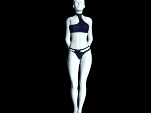 cyberpunk - asym underwear clothing 3D Model