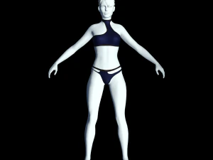 cyberpunk - asym underwear clothing 3D Model