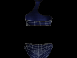 cyberpunk - asym underwear clothing 3D Model