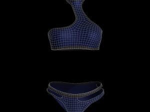 cyberpunk - asym underwear clothing 3D Model