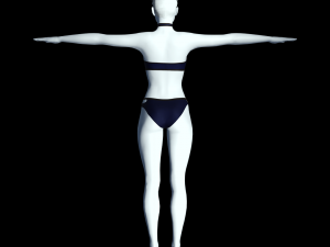 cyberpunk - asym underwear clothing 3D Model