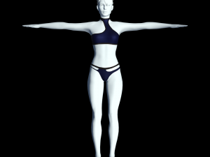 cyberpunk - asym underwear clothing 3D Model