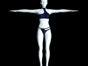 cyberpunk - asym underwear clothing 3D Model