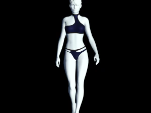 cyberpunk - asym underwear clothing 3D Model