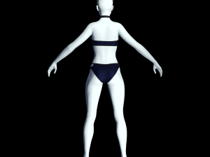 cyberpunk - asym underwear clothing 3D Model