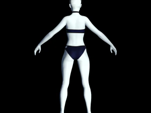cyberpunk - asym underwear clothing 3D Model