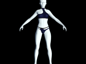 cyberpunk - asym underwear clothing 3D Model
