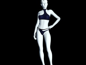 cyberpunk - asym underwear clothing 3D Model