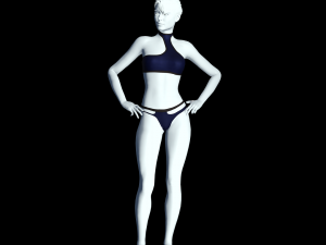 cyberpunk - asym underwear clothing 3D Model
