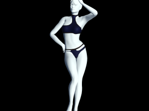 cyberpunk - asym underwear clothing 3D Model