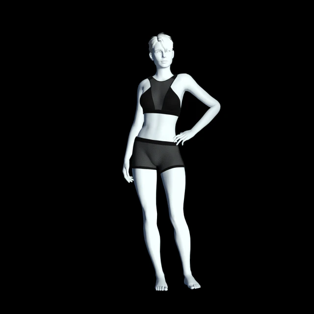 cyberpunk - mesh activewear clothing 3D Model .c4d .max .obj .3ds .fbx .stl .blend 
