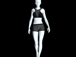 cyberpunk - mesh activewear clothing 3D Model