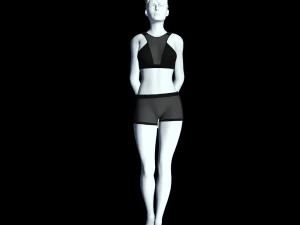 cyberpunk - mesh activewear clothing 3D Model