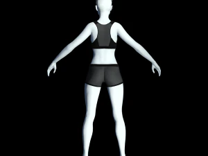 cyberpunk - mesh activewear clothing 3D Model