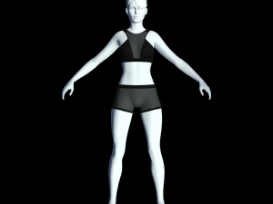 cyberpunk - mesh activewear clothing 3D Model