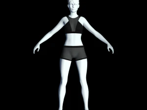 cyberpunk - mesh activewear clothing 3D Model