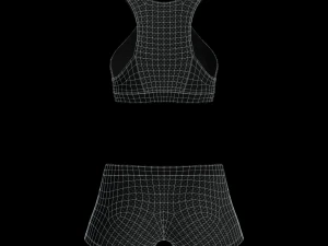 cyberpunk - mesh activewear clothing 3D Model