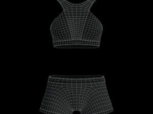cyberpunk - mesh activewear clothing 3D Model
