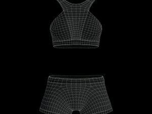 cyberpunk - mesh activewear clothing 3D Model