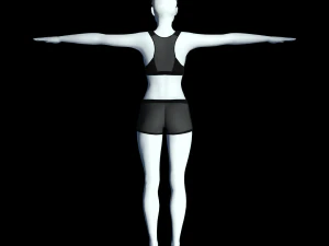 cyberpunk - mesh activewear clothing 3D Model