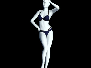 cyberpunk - valeria underwear clothing 3D Model